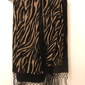 Scarf silk/velvet